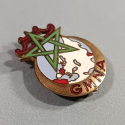 INSIGNE MILITAIRE GROUPE MOBILE NORD AFRICAIN EN INDOCHINE FABRICATION 1945-1950 ARTHUS BERTRAND PARIS